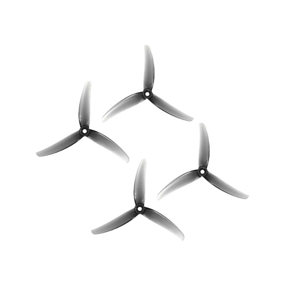 2Pairs 5Inch Propeller 4.9X3.3x3 3 Blade Ccw+Cw Propeller For Rc Fpv Drone Diy Parts, Gray 4713286538513