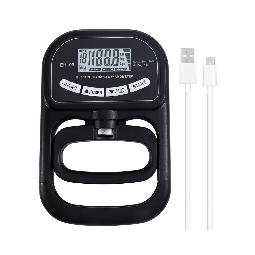 265 Lbs / 120Kgs Hand Dynamometer Grip Strength Trainer-Electronic Hand Grip Strength Tester Grip Strengthener