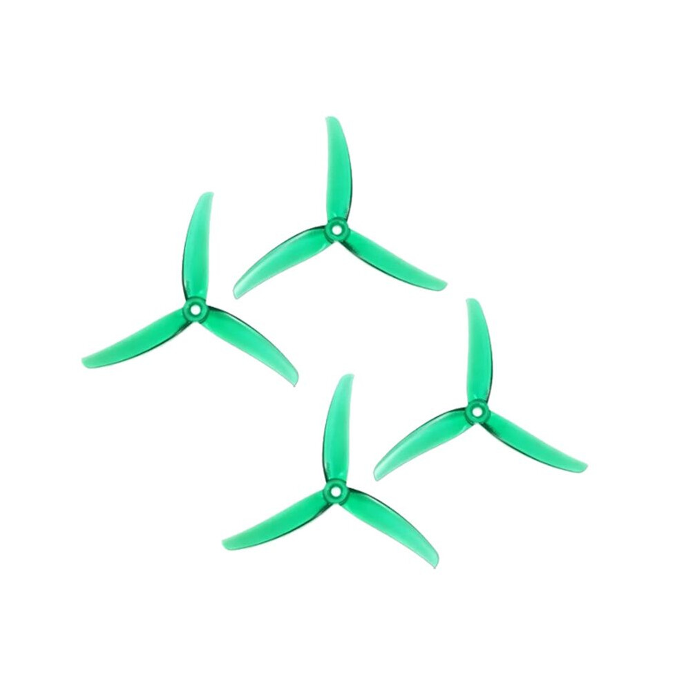 2Pairs 5Inch Propeller 4.9X3.3x3 3 Blade Ccw+Cw Propeller For Rc Fpv Drone Diy Parts, Green 6132050858110