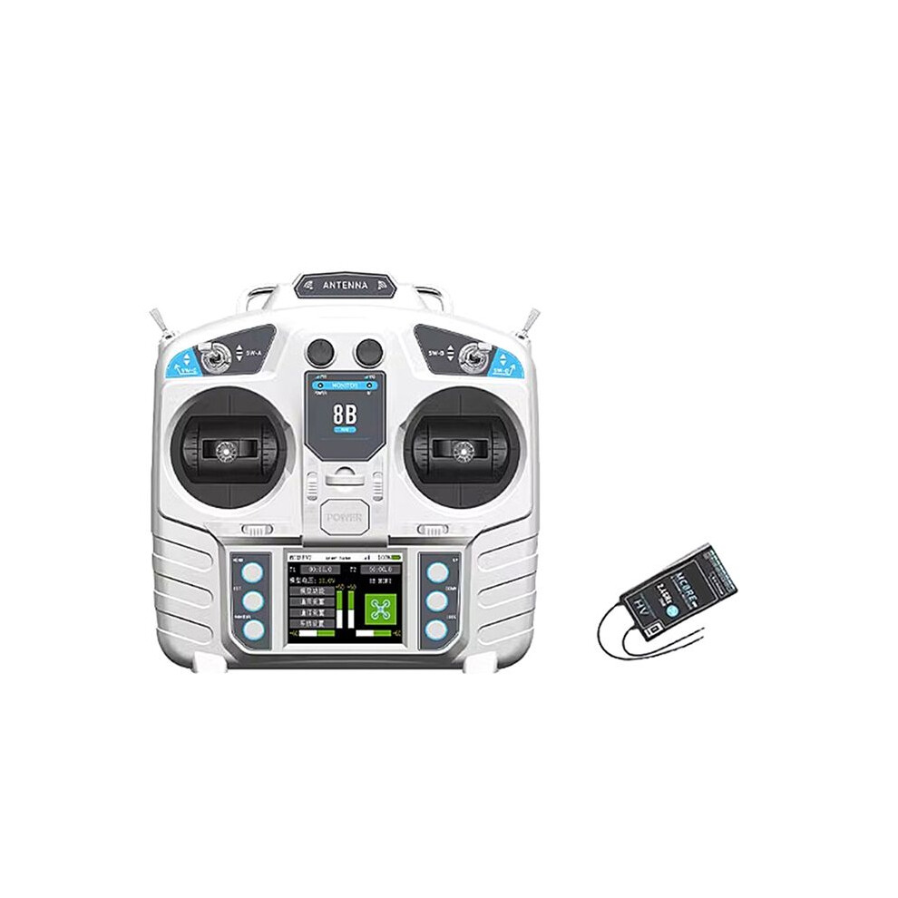 Rc Transmitter With Mc8re-V2 Receiver Radio System For Rc Aircraft Fixed-Wing Helicopter Uav Car Boat Double Return 6031306992342