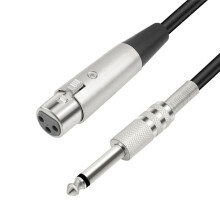 XLR Female to 1/4Inch TS Mono Jack Microphone Cable Braided Unbalanced Mic Cord for Speakers, Guitars, Mixers, and More