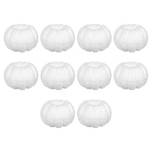 10Pcs White Foam Pumpkins Crafts for Halloween Autumn Fall Harvest Household 12CM