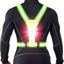 LED reflective running vest for men and women 1 piece