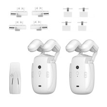 Dual TUYA  WiFi Curtains Robot Roman Rod Track/T/U-Rail Tracks 3-in-1 Automatic Curtain Opener Remote Control