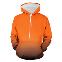 Your Fashion A1 Series Mens Long Sleeve Gradient Hoodie Pullover Orange,XXXL