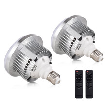 Lampe LED pour photographie 3200K–5500K, culot E27, température de couleur réglable, télécommande, 85W, lot de 2 – Compatible studio/bureau