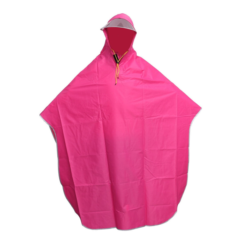 Red Nuolux Unisex Cycling Raincoat Windproof Hooded Rain Cape Poncho For Bike And Mobility Scooter Rose
