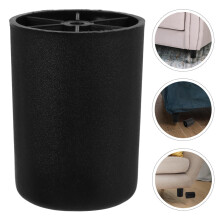 4Pcs Plastic Furniture Legs Round Tapered Table Legs Black Sofa Legs Replacement Legs for Couch Dresser Cabinet Chair Bed Coffee Table