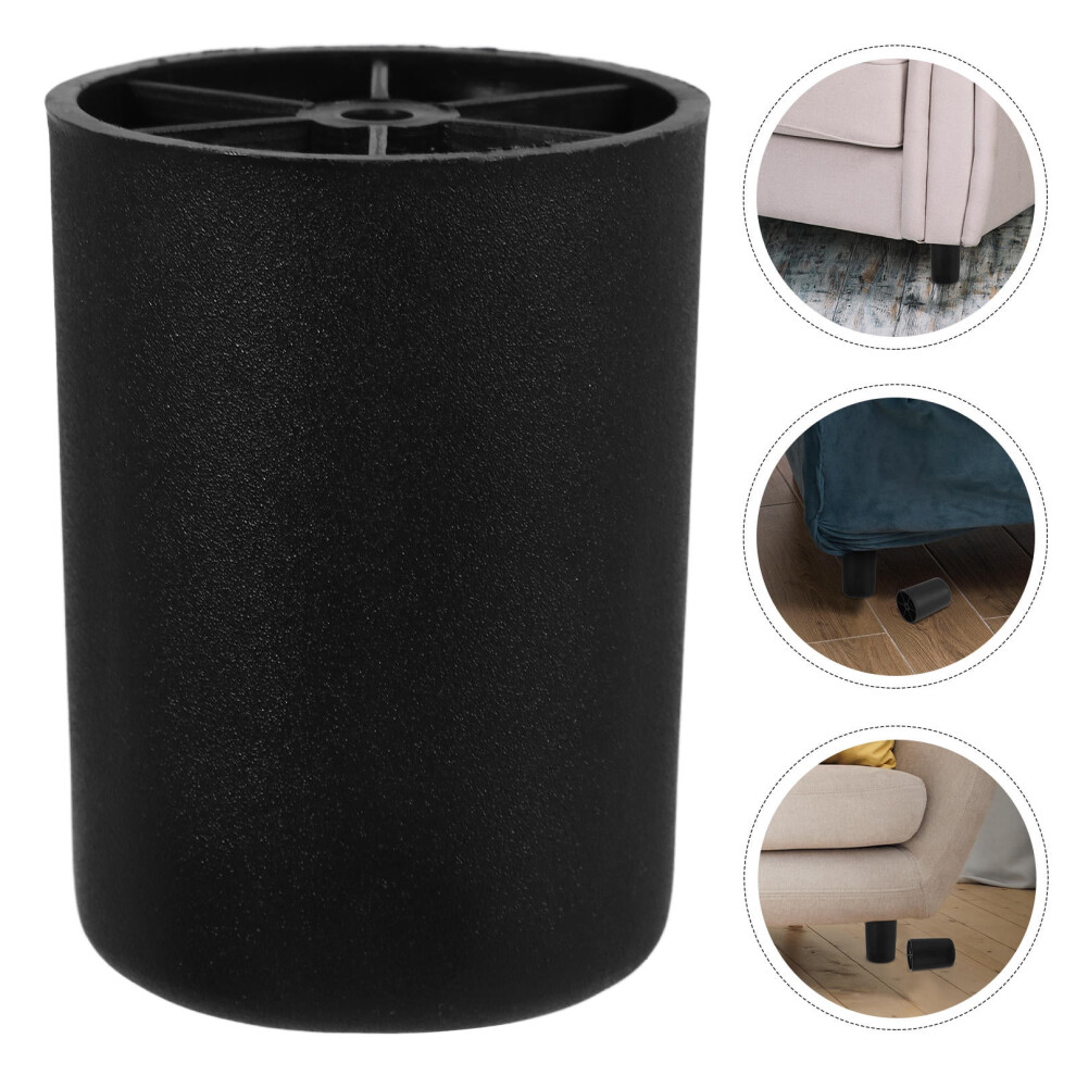 4Pcs Plastic Furniture Legs Round Tapered Table Legs Black Sofa Legs Replacement Legs For Couch Dresser Cabinet Chair Bed Coffee Table 9180479322870