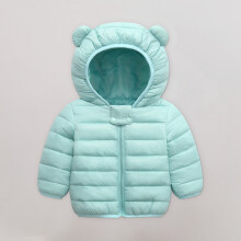 Winter-Schneeanzug mit Kapuze für Babys und Kleinkinder, Daunenjacke mit Ohrenkapuze, passend für 3-4 Jahre