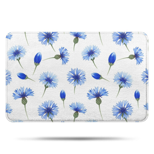 Χαλί μπάνιου Pioneer Flower Floral, αντιολισθητικό χαλάκι μικροϊνών με επένδυση από