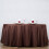 Round Polyester Tablecloth 132 in Chocolate Brown 1