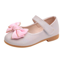 Sandali estivi alla moda per bambine Ediodpoh, scarpe casual con suola piatta, leggeri, tinta unita, fiocco, stile minimalista, rosa7