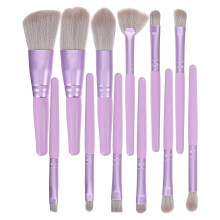 Ensemble de 12 pinceaux de maquillage compacts de voyage pour femmes