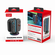 IPEGA 4-in-1 oplaadstation compatibel met Nintendo Switch en 2 Joy-Con controllers — Snel opladen, LED-indicatoren, antislipvoet