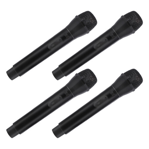 12Pièces Microphones Jeu Enfant ABS Microphone Miniature Noir 1