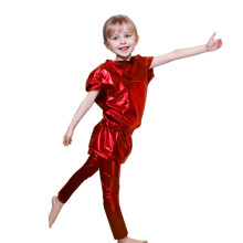 Ediodpoh Metallic Mystique Leggings-Outfit für Mädchen, Neon-Glitzer-Paillettenhose, Glitzerstrumpfhose, Mädchenhose, Rot, 3-4 Jahre