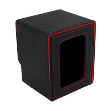 Opbergdoos voor ruilkaarten van PU-leer – Geschikt voor kaarten met dubbele beschermhoesjes, Commander-display, sport- en TCG-collecties.