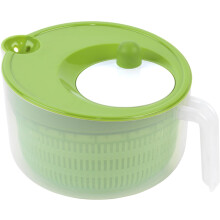 Slacentrifuge van 5 liter met draaiknop en schenktuit.