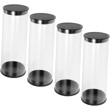 Happyyami - 4 tubi trasparenti per palline da golf con tappi - Organizer e custodie portatili per palline da golf, compatibili con palline da golf