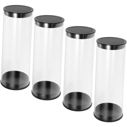 Happyyami4pcs Διάφανοι Σωλήνες για Μπάλες Γκολφ με Καπάκια – Φορητοί Οργανωτές & Θήκες