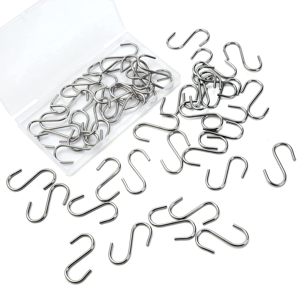 S Hooks, Small S Hooksï¼Mini S Hooksï¼ 50 Pack Stainless S Shaped Hooks, 43Mm Length Ï¼Heavy Duty For Hanging 9450273894904