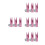 12Pièces Outil Taille-Crayon Rose Aluminium U Forme Stable Portable 6