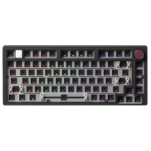 Wired Mechanical Keyboard Kit with Knob RGB Light Gasket Custom Aluminum Hot-Swap Laptop Office Gamer Wired Keyboard A