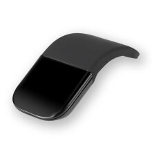 Bärbar Trådlös Curved Touch Mouse Hopfällbar Ultratunn Tyst Ergonomisk Datormus för PC Bärbara Datorer Svart
