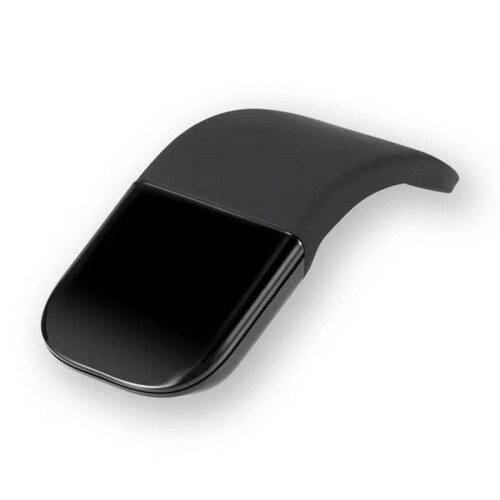 Portable Wireless Curved Touch Mouse Foldable Ultra-Thin Silent Ergonomic Computer Mouse for PC Laptops Black 1