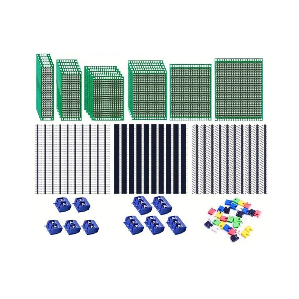 92Pcs Pcb Board Kit Universal Pcb Prototype Board Circuit Boards For Diy Electronic Kit Soldering Kit 6031146845013