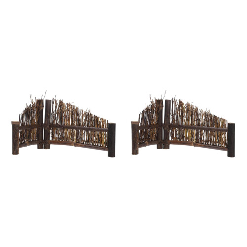 2Pièces Petite Clôture En Bambou Violet Décorative Pour Paysage Micro 2