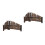 2Pièces Petite Clôture En Bambou Violet Décorative Pour Paysage Micro 9