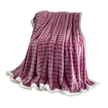 Soft Double-Sided Coral Fleece Throw Blanket 120 x 200 cm