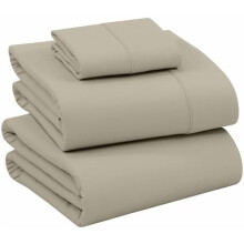 100% Cotton Percale Sheet Set, King Size, 3-Piece
