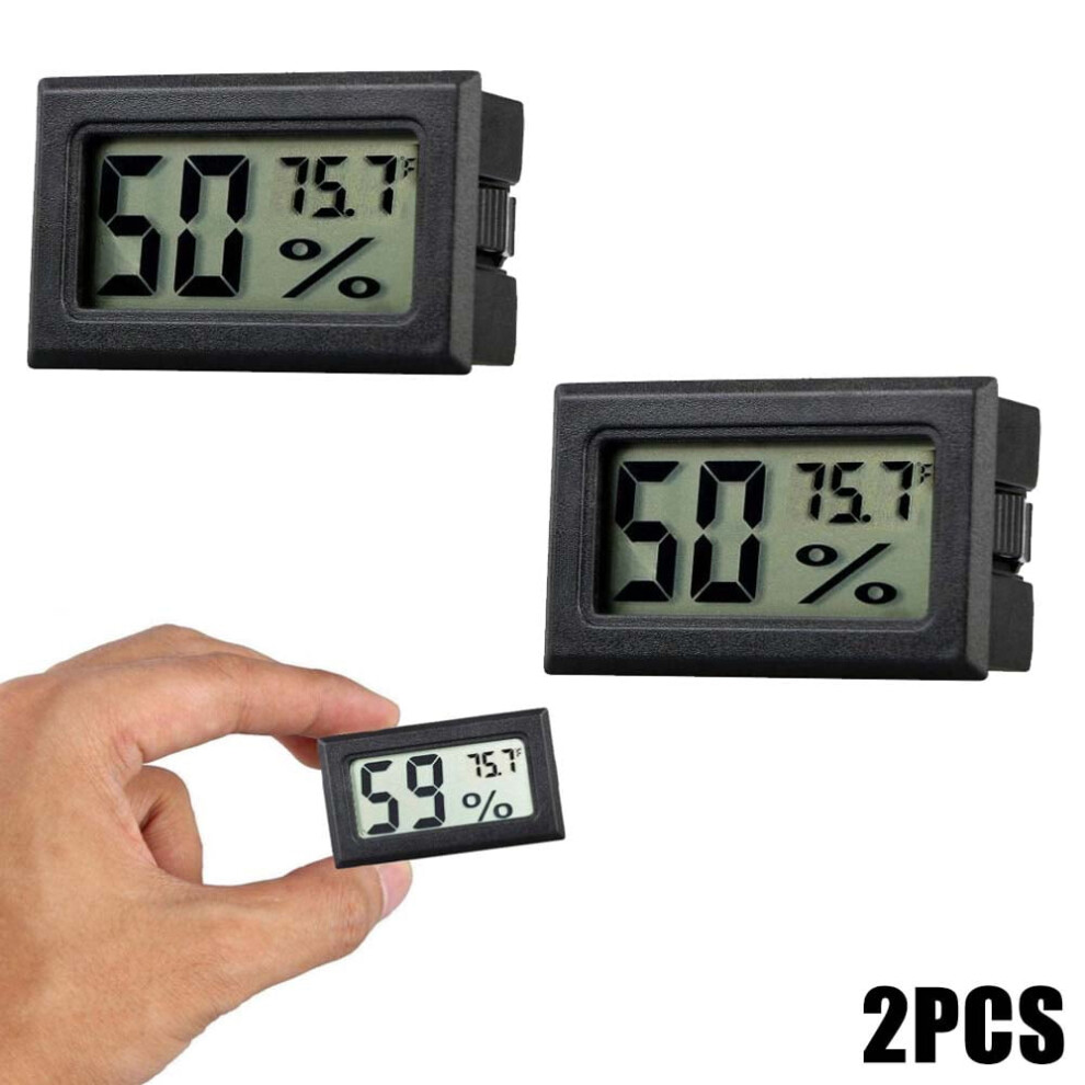 Digital Electronic Thermometer Hygrometer, Mini Fahrenheit () LCD Display 2PCS