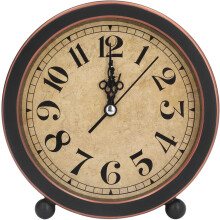 Vintage Analog Alarm Clock, Battery-Powered, Silent Movement