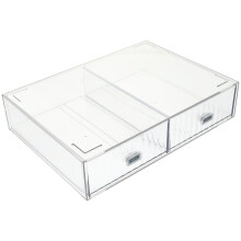 Clear Plastic Storage Drawers Stackable 1Pack 9.1X6.7X2.0In