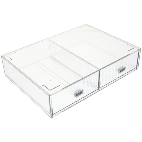 Clear Plastic Storage Drawers Stackable 1Pack 9.1X6.7X2.0In