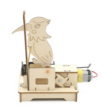 DIY Woodpecker Assemble Model Science Experimental Tool Kit STEM Kit for Learning Wooden Puzzle