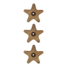 Set van 3 houten tandenborstelhouders – Scandinavisch sterrendesign