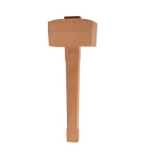 OUNONA Leathercraft Mallet Woodworking Mallet Khaki Wood for DIY Projects 1Pcs