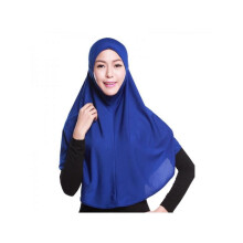 Hijab muçulmano Amira, lenço islâmico macio e liso, xale longo de algodão para a cabeça.