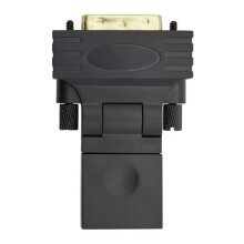 DVI to -Compatible Adapter Male to Female 360 Degree Rotating Swivel for HDTV, Video Card