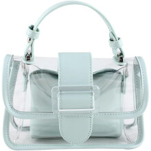 Bolso transparente para eventos en estadios, para mujer, 2025. Bolsos de PVC transparentes de moda, bolsos cruzados con cadena, bolsos tipo
