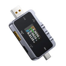 Tester USB Voltmetro Amperometro Digitale con Display LCD per Misurazione di Tensione Corrente Potenza Rilevamento Rapido Della Carica