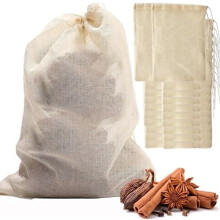 Bolsas para sopa, bolsas de malla de algodón para cocinar, 10 x 15 cm, paquete de 20