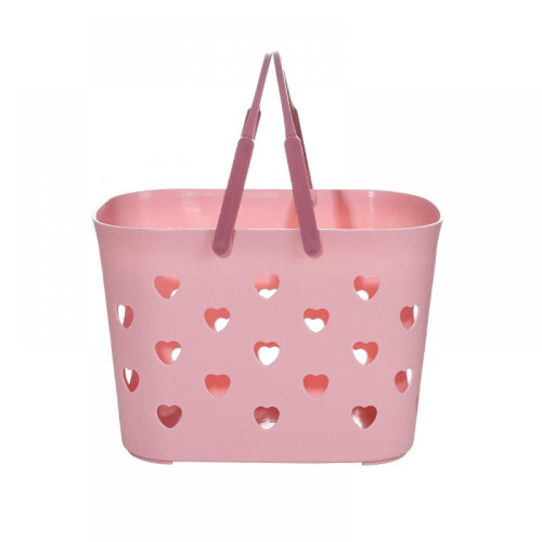 Plastic Storage Basket with Handles 9.6 x 6.7 x 6.3 in