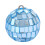 Blaue, spiegelpolierte Schaumstoff-Weihnachtskugel, 4 cm 1
