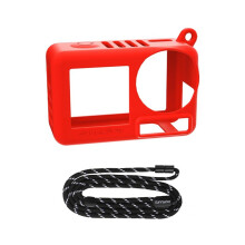 Silicone Protective Case for OSMO ACTION 5 Pro Scratch-Resistant Anti-Collision Camera Protector with Lens Cap A